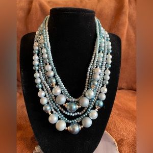 Shades of Blue Vintage Japan Necklace